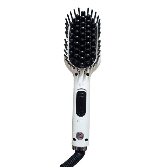 Eva NYC Mini Healthy Heat Thermal Straightening Brush White Travel Tested Cord - Picture 2 of 5